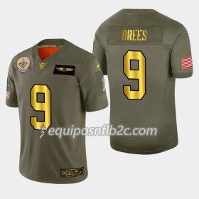 Camiseta Hombre NFL New Orleans Saints Drew Brees 9 Nike 2019 Salute to Service 100th
